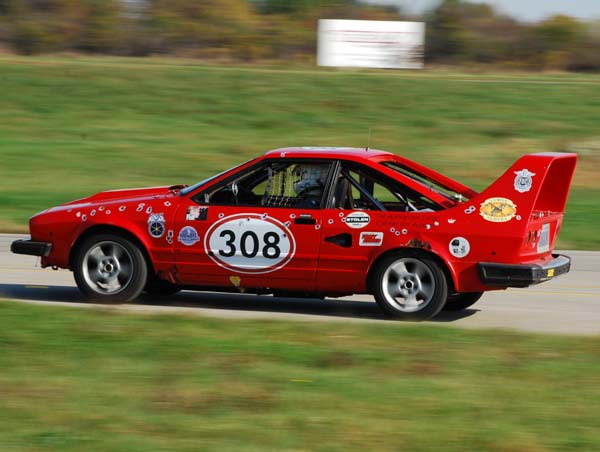 The Corsa Nostra Alfa GTV6 veteran of massive and repeated mechanical and